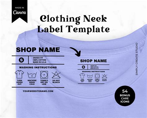 free shirt label template.